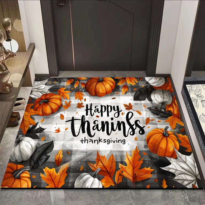 Entry Doorway Mat Advanced Sense Cartoon Santa Claus Entry Door Cushion Non-slip Home Moisture-wicking Quick Drying Mat