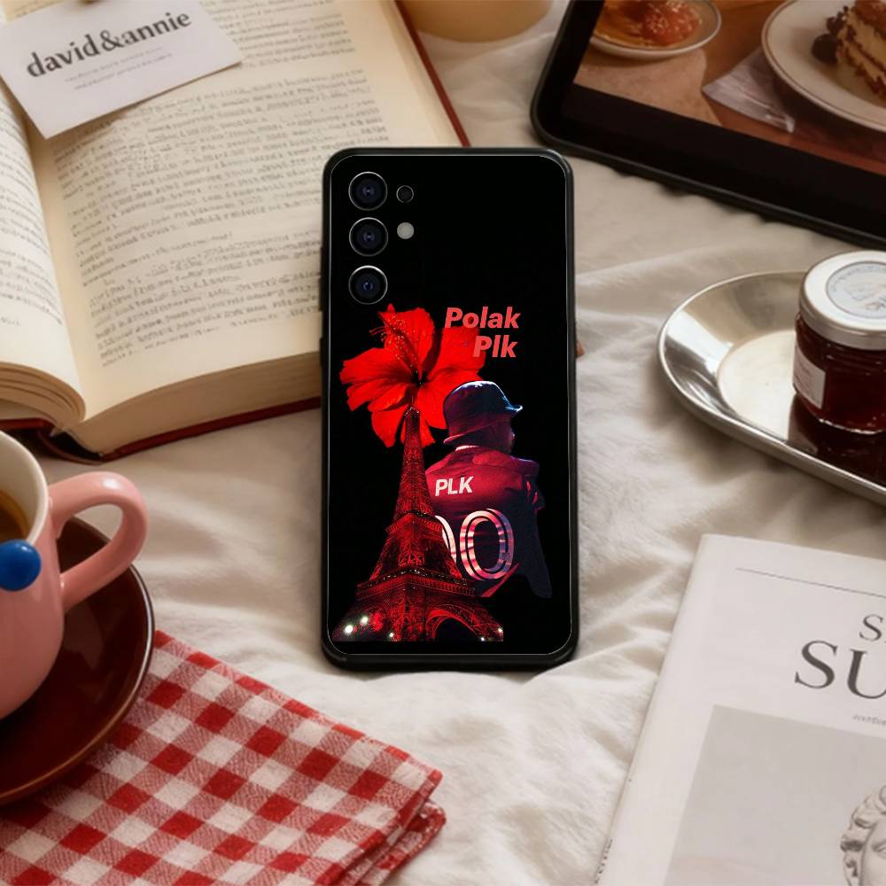 Trendy PLK F-French Rapper Phone Case For Samsung S 25,24,23,22,30,21,10,9,Ultra,Plus,Lite,FE,4,5 G Soft Black Case