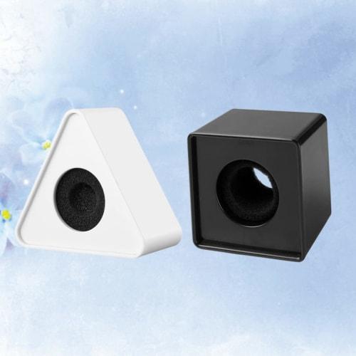 Operitacx 2-Piece ABS Microphone Flags for Studio, Square Microphone Mark, Portable Microphone Stand, Desk Microphone, Interview Microphone Handle, Mi