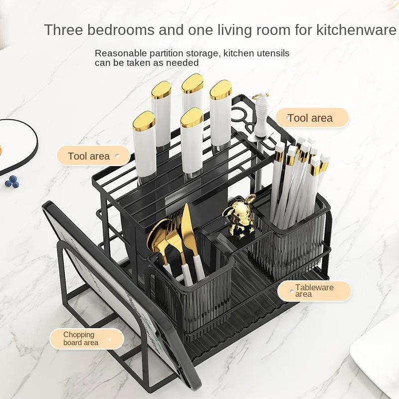 Многоцелевая кухонная полка для хранения, держатель для ножей, полка для ящиков, держатель для шкафа, органайзер для ванной комнаты, полки, сушилка для слива