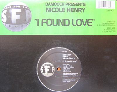12-дюймовая пластинка DA MOOCH, NICOLE HENRY - I Found Love SFP9633 SFP Records 1999 США Танцевальная и электронная музыка Б/у