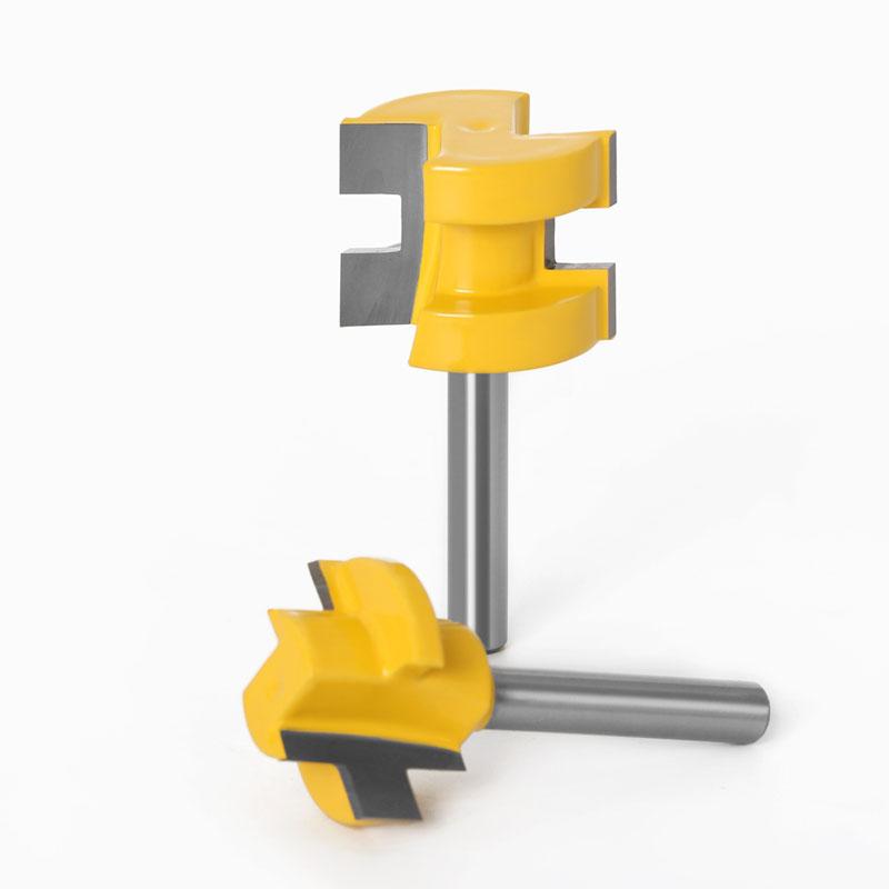 2 шт., 6 мм, 1/4 дюйма, 8 мм, хвостовик, Т-образный паз, квадратный зуб, шип, фреза, фрезы для резьбы по дереву, инструмент для деревообработки