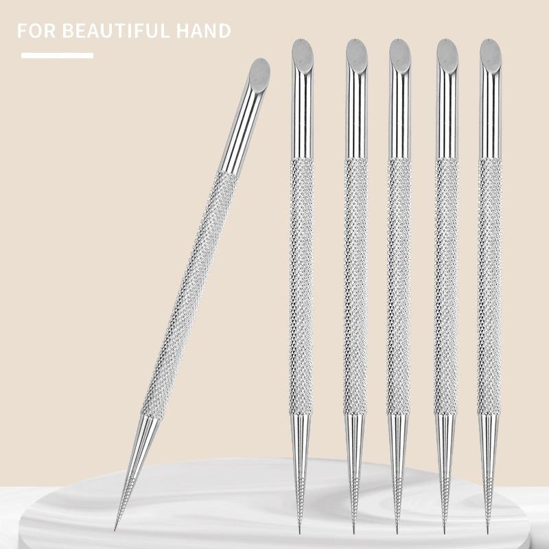 1 шт. Двусторонний пушер для кутикулы из нержавеющей стали, средство для удаления маникюра, палочки для маникюра, инструмент для нейл-арта KTY