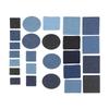 25PCS Blue Denim Patches No Sew Sewing Patches Decoration Set Cloth Patches  Home Use