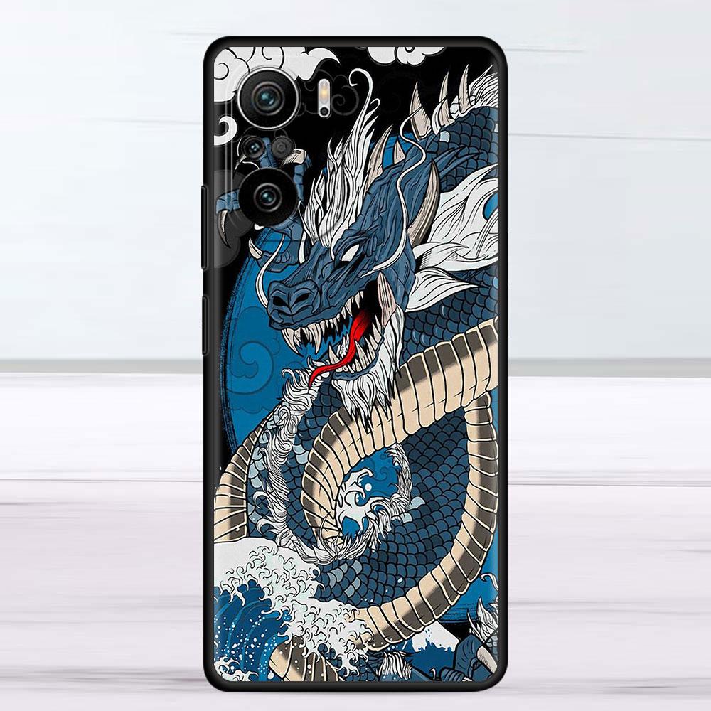 Чехол для Xiaomi Redmi Note 11 9S 10 9 8 7 9A 9C 9i K40 8T 10C 9T K50, силиконовый чехол для телефона, модный китайский винтажный дракон