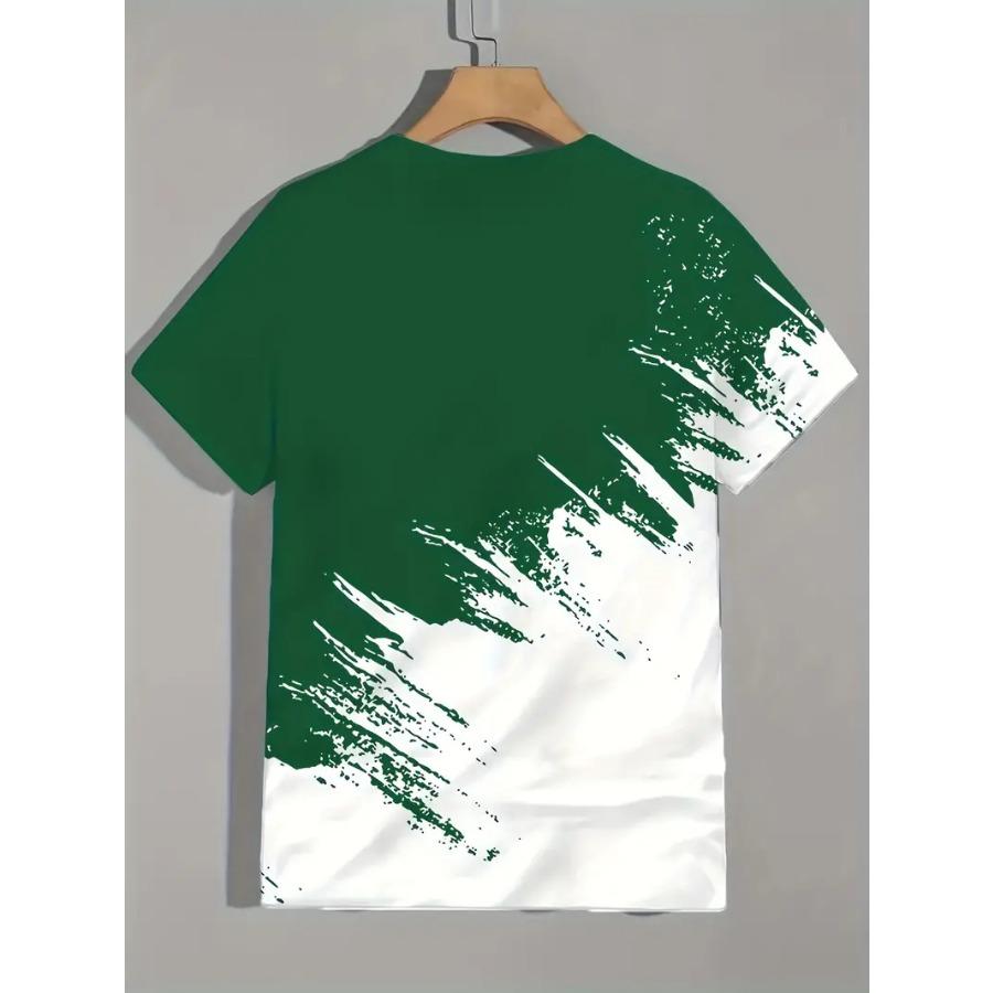 Стильная мужская футболка с рисунком — удобная, дышащая, с коротким рукавом для повседневных летних занятий — повседневная, модная и универсальная футболка для мужчин