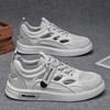 White Men's Summer Sneakers Mesh Breathable Casual Shoes for Men Slip-on Hollow Skateboard Shoes Lightweight Men Sports Shoes