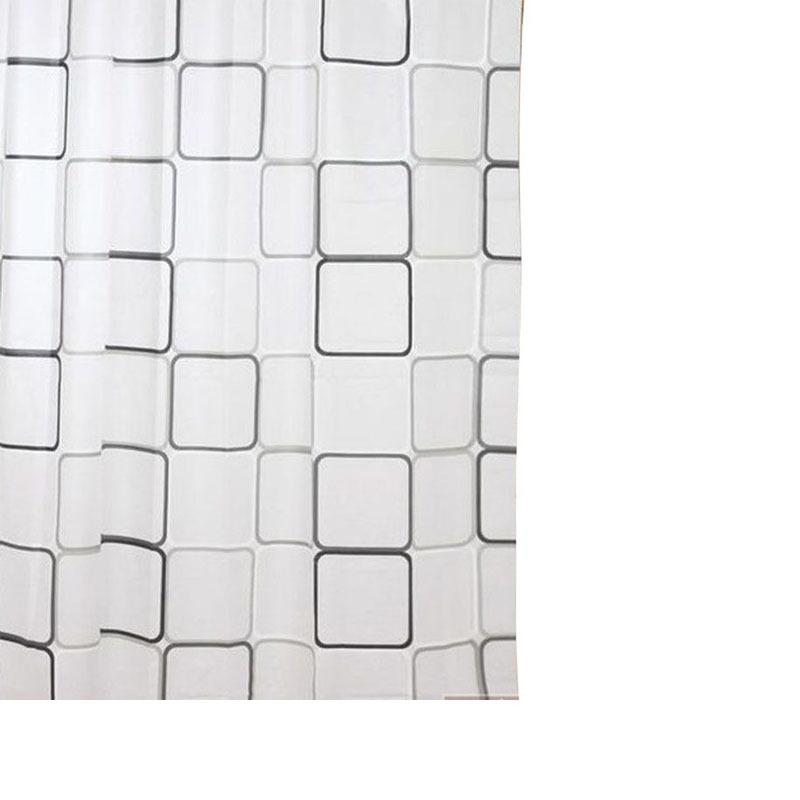 180*180cm Peva Shower Curtain Bathroom Curtain Partition Curtain Set Check Shower Curtain Shower Curtain Door Curtain Hook