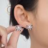 New 925 Sterling Silver High Quality Zircon Stud Earrings for Women Exquisite Student Girlfriend Jewelry Accessories Wedding