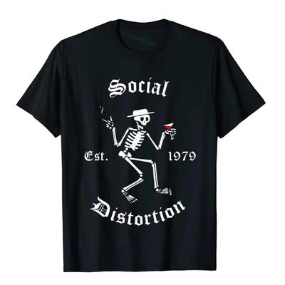 Винтажная группа Social Arts Distortion Music 1979 Legends Gifts Дизайнерские мужские футболки оверсайз Хлопковые топы Футболки Удобные