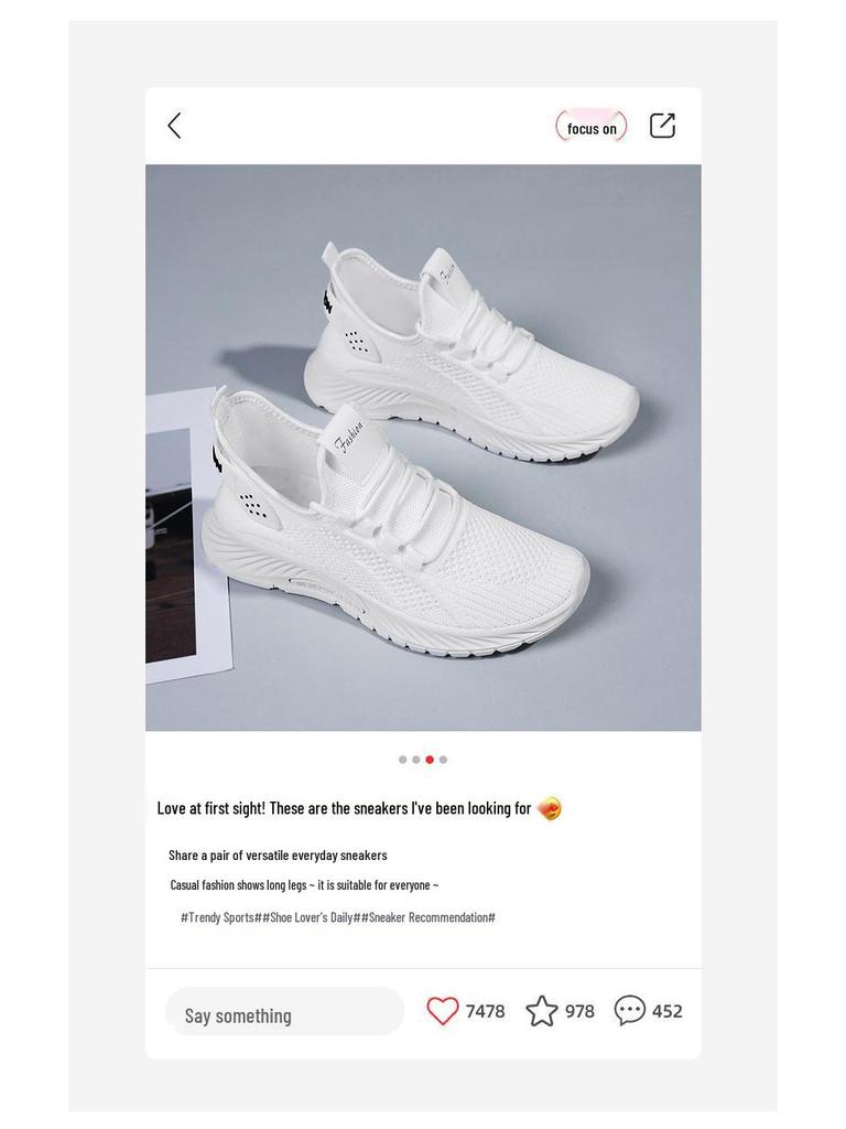 Women's Flyknit Summer Sneakers - Plus Size, Soft Sole, Casual Running Shoes