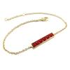 [P8034] - Gold Plated Bracelet 'Boho' Red Gold - 20x4 Mm