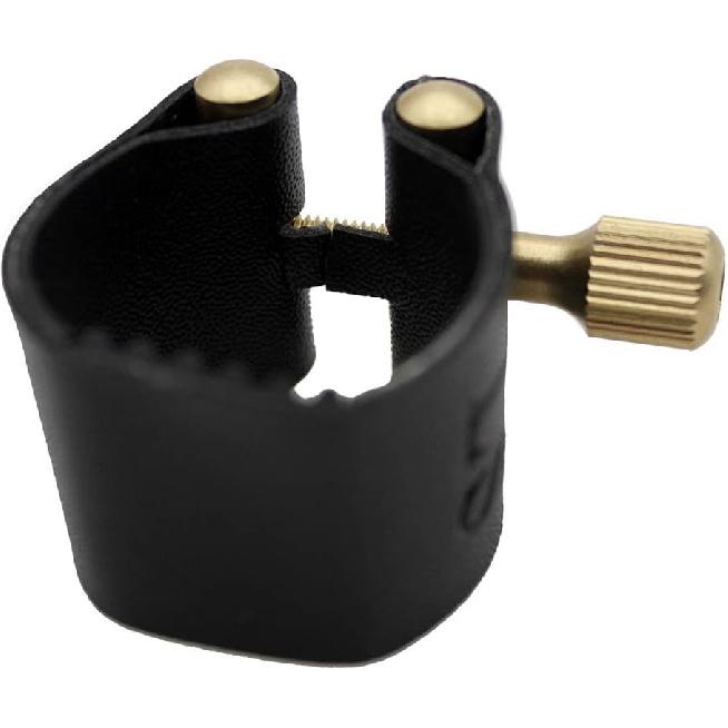 Andoer Alto Saxophone Ligature Fastener Compact Durable Artificial Leather for Alto Saxophone Rubber Mouthpiece