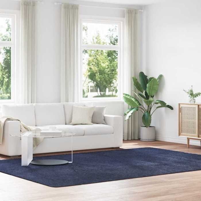 Maison Exclusive - Tapis shaggy à poils longs NAVARRA bleu marine 240x340 cm