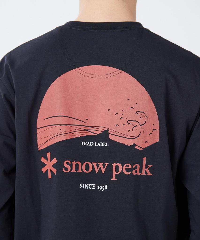 TL Покрытие Закат для Мужчин и Размер M [Snow Peak] Футболка с Длинным Рукавом SPTL-TS-26SU910 Футболка с Длинным Рукавом Женская, Белый,