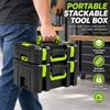 Carry Handle Tool Box Stackable Hardware Organizer Case Durable Tool Storage Box  Home Repair
