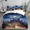 3D HELLDIVERS 2 Bedding Sets Comforter Quilt Bed Cover Duvet Cover Pillow Case Sets Kids Adult Size For Home Textiles