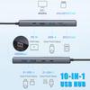 Hub 10in1 LUONOACN HDMI 4K60Hz USB 5Gbps Data Transfer Port Expansion PD Charging Compatible 1Gbps Ethernet Port with Micro Card Reader Type C Hub