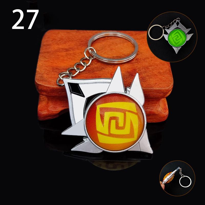 1 шт. Vision Lnazuma Eye Of Original God игрушка брелок светящийся брелок игра Genshin Impact 7 Element Weapons Ganyu