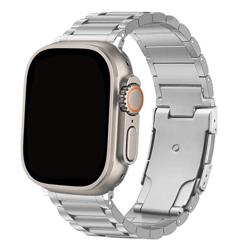 Титановый металлический ремешок для Apple Watch Band 44 мм, 45 мм, 40 мм, 41 мм, 42 мм, 38 мм, браслет-звено iWatch Series SE 6, 5, 4, 7, 8, ультра-браслет, 49 мм