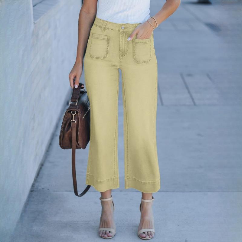 GMXIA Женские свободные и узкие джинсы широкого кроя с прямыми штанинами Nine Points