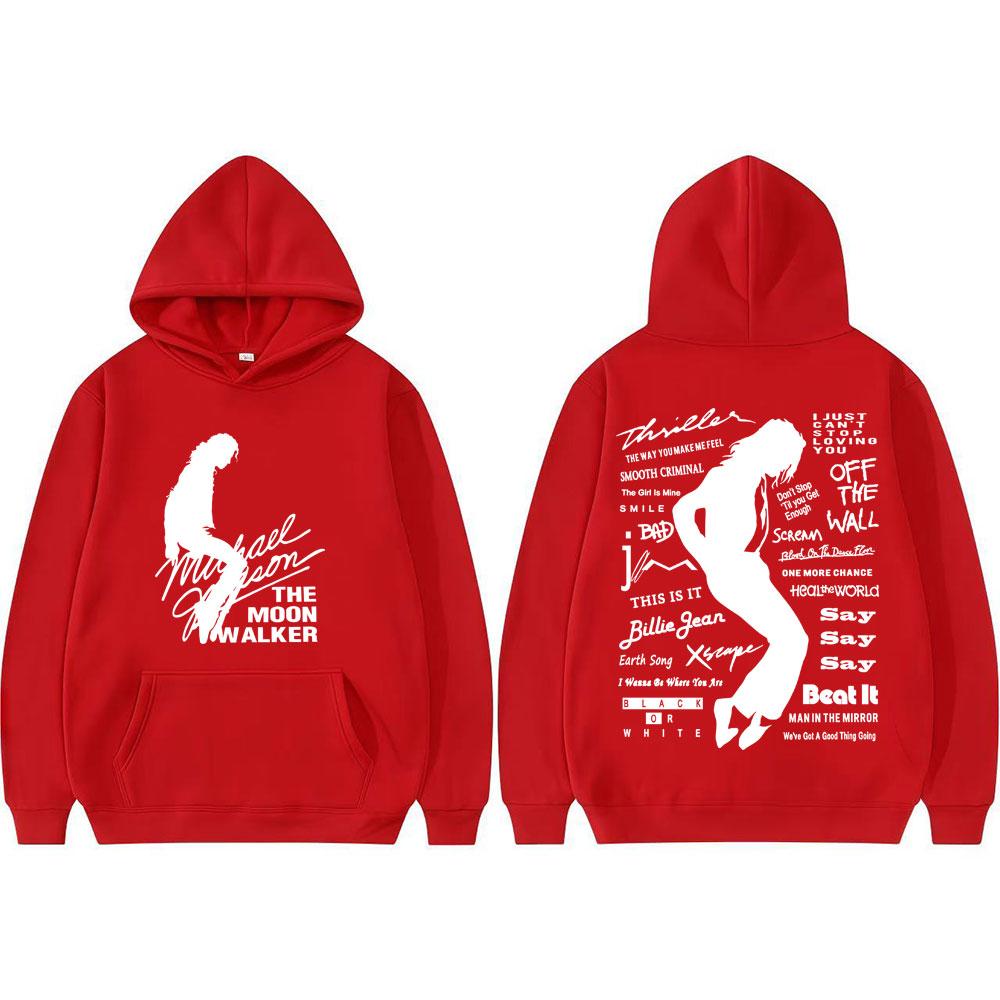 Michael Jackson King of Pop Music Album Hoodies Unisex Harajuku Streetwear Vintage Sweatshirts Casual Fleece Oversized Hoodie