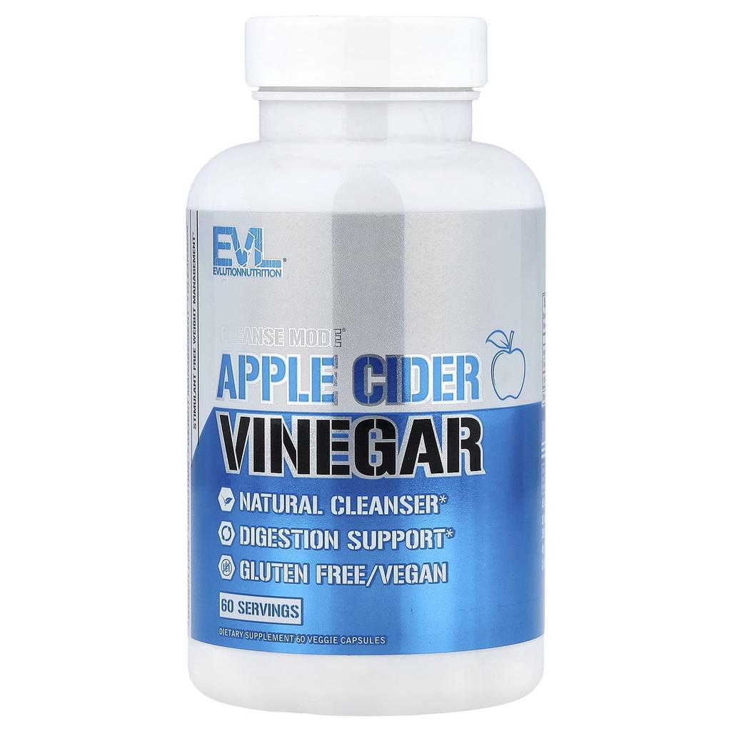 EVLution Nutrition Режим Очищения®, Яблочный Уксус, 60 Растительных Капсул