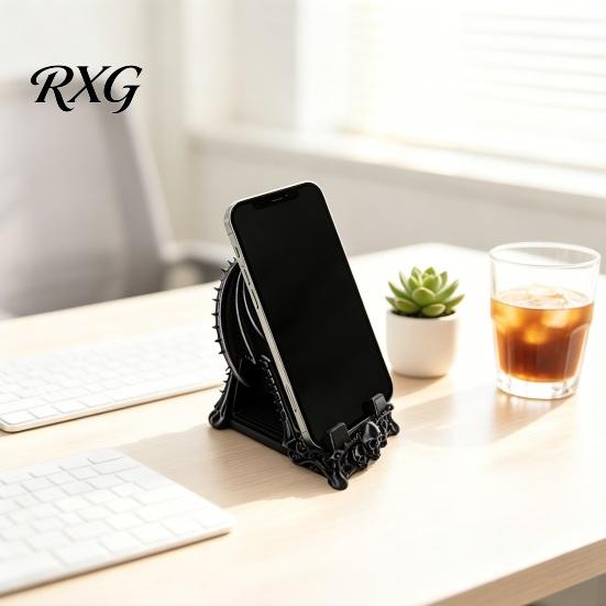 Personalized Gift for Goth Lovers Gothic 3D Printed Phone Stand, Dark Fantasy Cell Holder, Spooky Sturdy PLA Smartphone Cradle Winged Demon