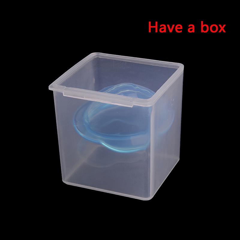 Портативный синий силиконовый чехол для языка с клеем