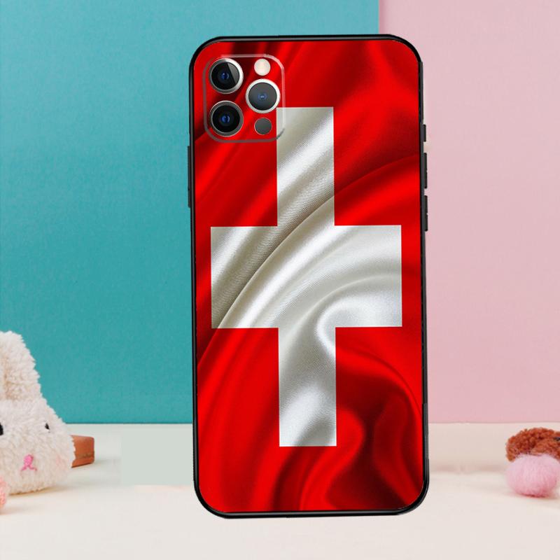 Швейцария Швейцарский Флаг Чехол для Телефона Для iPhone 17 Air 16 15 13 12 11 14 Pro Max 12 13 mini 15 16 Plus 16e Обложка Coque