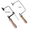 Woodworking Saw, Multi Purpose Adjustable Handsaws, DIY U Shaped Bow Hacksaw Hand Garden Tool Metal Loaf String Cutter Saw with 2pcs  Blades Saw Blade