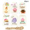 Birthday Party Decorations With Paper Hang Tags And 60pcs For Venue Setup