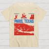 Classic 90's Horror Movie Paris Texas Graphic Print T-shirt Vintage Washed Cotton Men Women Summer Streetwear Oversized New Tees