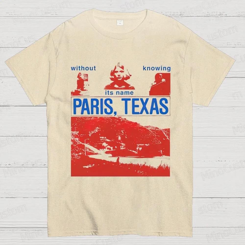 Classic 90's Horror Movie Paris Texas Graphic Print T-shirt Vintage Washed Cotton Men Women Summer Streetwear Oversized New Tees