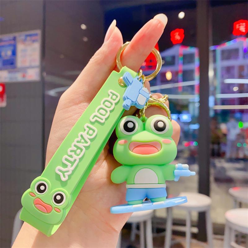 Мультяшная свинка-лягушка летняя вечеринка у бассейна креативный брелок для ключей автомобиля подвеска для сумки парный маленький подарок