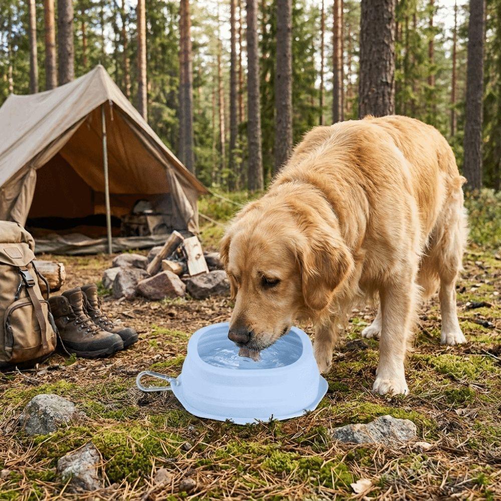 Hanging Silicone Pet Bowl Prevent Overflow Pet Feeding Bowl Practical Pet Food Dish Outdoor Travel