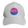 Subtle Bisexual Pride Flag Mountainscape Baseball Cap Unisexs big size hat Mountaineering western Hat Sunscreen Golf Women Unisexs