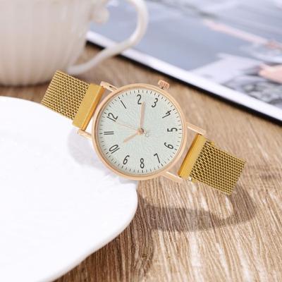 Женские кварцевые часы с круглым циферблатом, магнитным ремешком, без задержки, простой стиль, высокая точность, наручные часы для ежедневных поездок, часы для свиданий