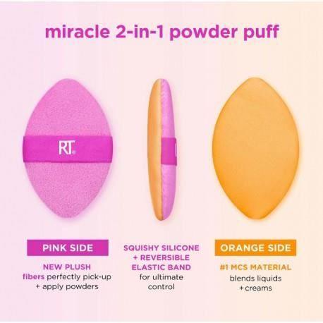 Houppette maquillage double face - Real Techniques - Miracle 2-en-1