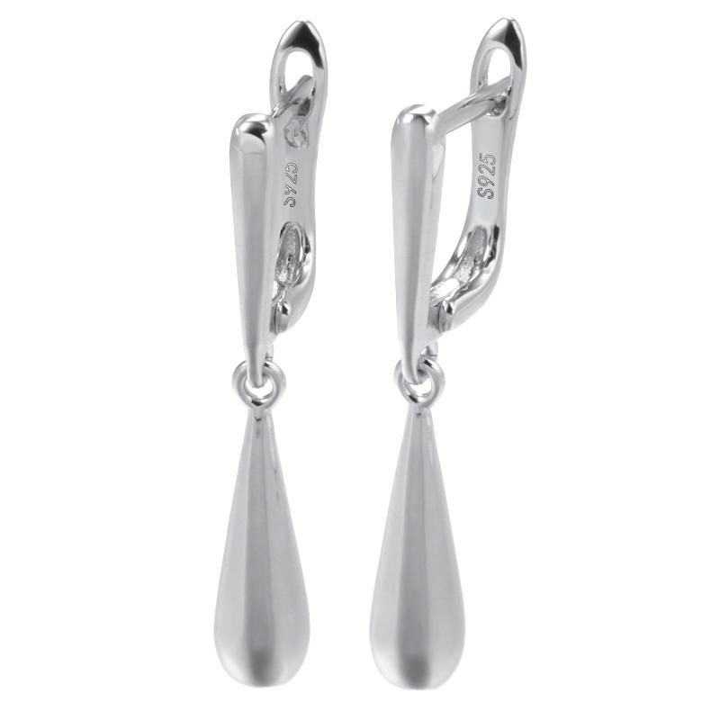 Модные глянцевые серьги-подвески Розовое золото Простые серьги-капли воды Длинные серьги для женщин Высокое качество Повседневные изящные украшения