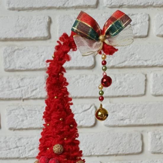 16 дюймов Рождественский гном фигурка Ручной работы Маленький гном Искусственная елка Настольный декор с шарами для настольного комнатного домашнего декора