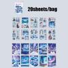 20 Sheets Diary Sticker Waterproof Scrapbook Sticker New Sticker Book  Stationery Supplies