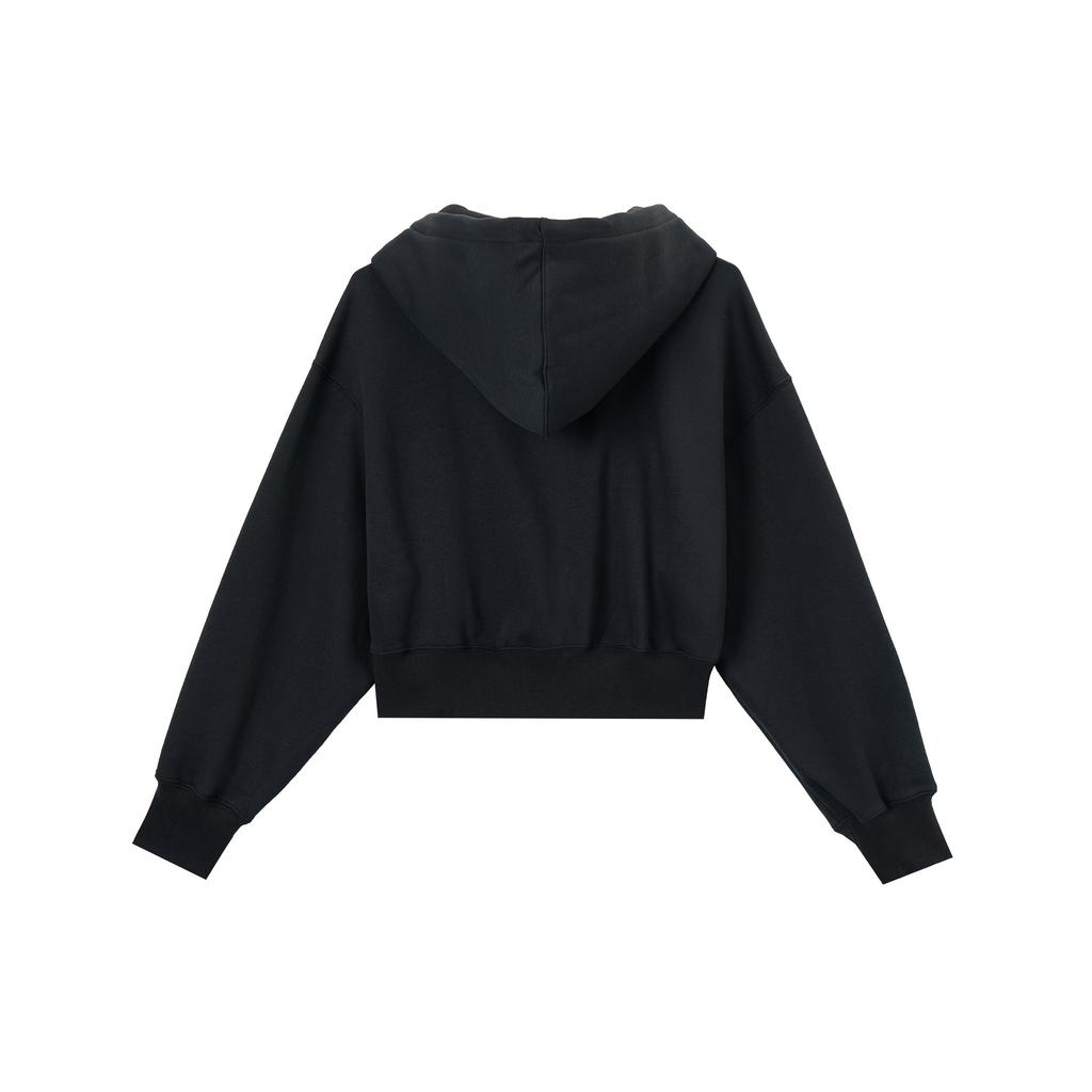 Nike Свободная короткая куртка с капюшоном на молнии с длинным рукавом, женские куртки черного цвета HJ0941-010