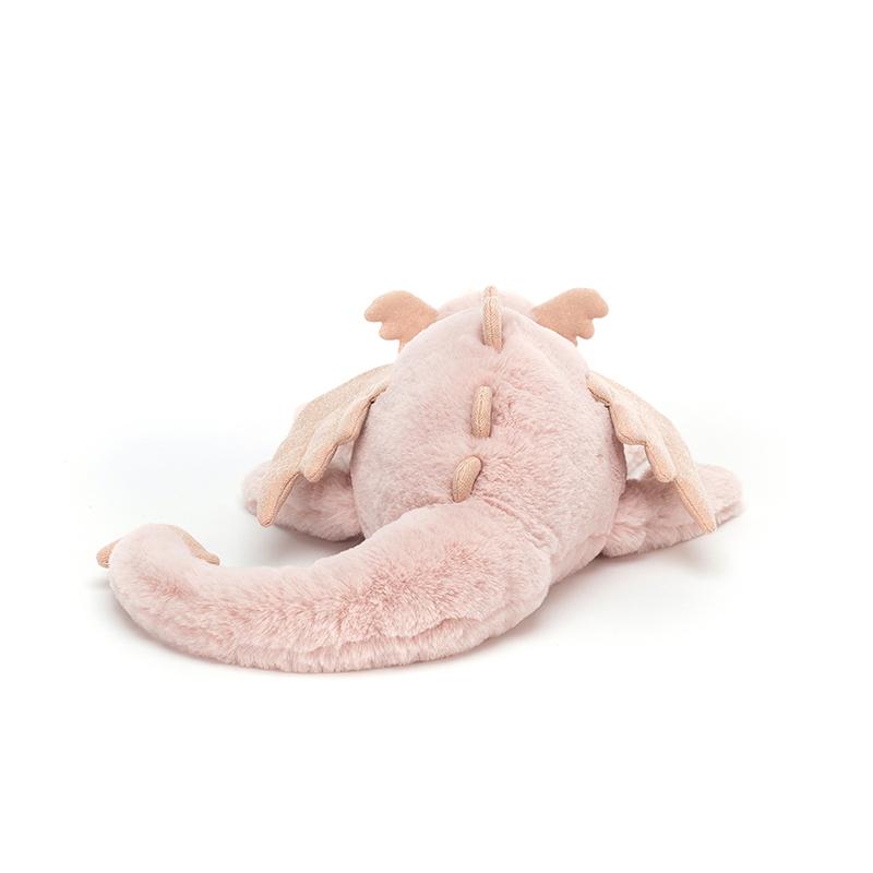 JELLYCAT Серия Мифические Животные Розово-Розовый Дракон Кукла-Компаньон Плюшевая Кукла Высота 12 см