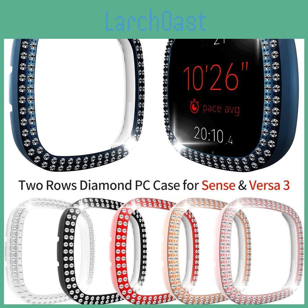 For Diamond Pc Case Fitbit Sense Versa 3 Watch Cover Bling Protective Shell Fitbit Versa3 Hard Bumper Accessories