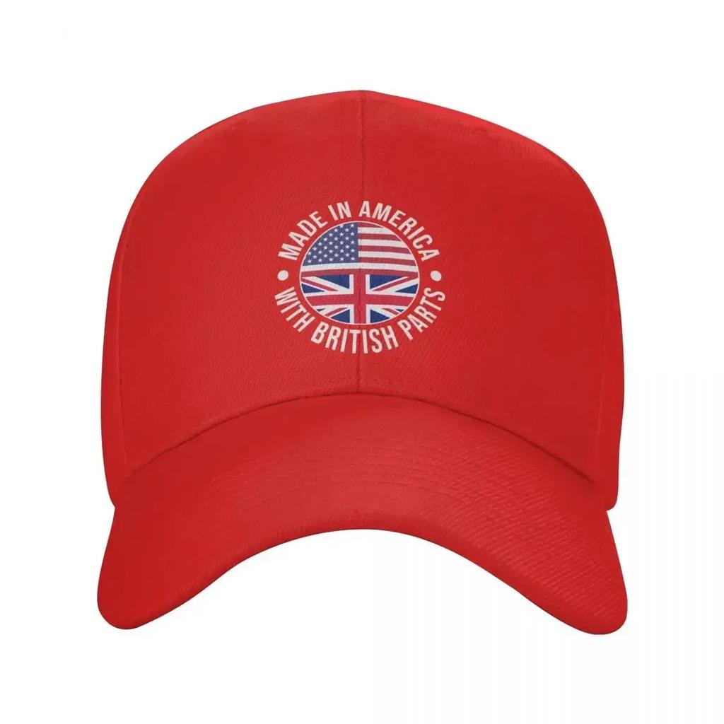 Made In America With British Parts Baseball Cap Military Cap Unisex Unisex hat Snap Back Hat Golf Unisex Womens