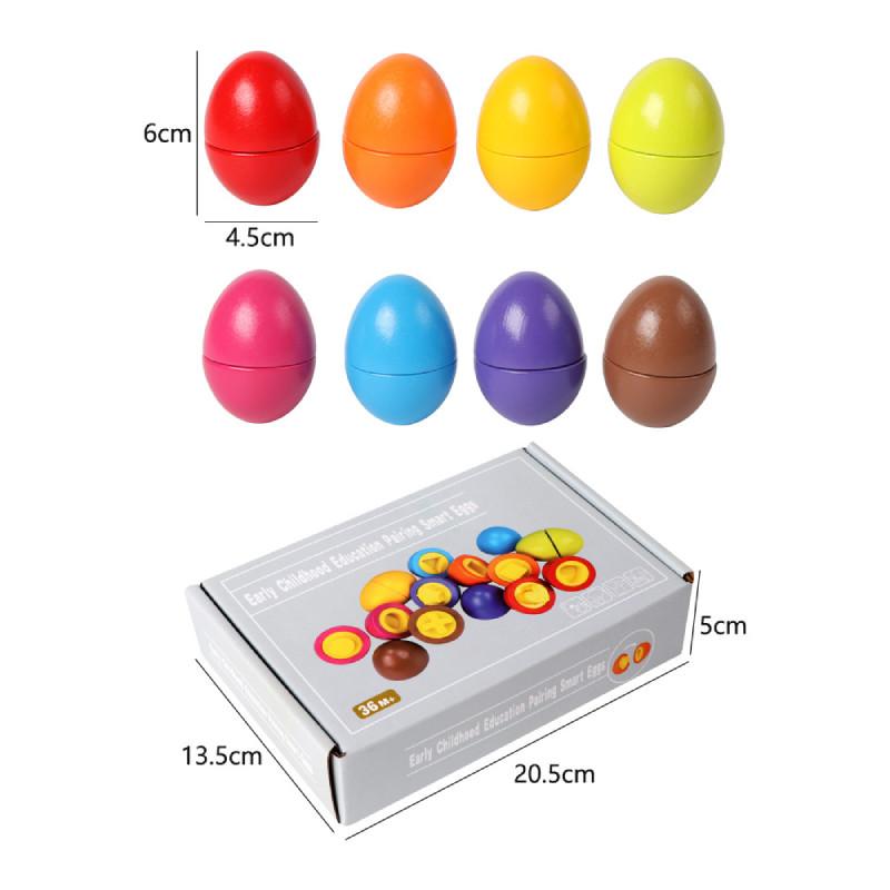 Educational Egg Wooden Shape Matching Toy For Brain Development Cognitive Skills