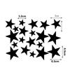 20pcs Self Adhesive Mirror Star Stickers Mirror Finish Decorative Wall Decals  Bedroom Decor