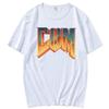 Solid Color Letters Hip-hop Print Short-sleeved Summer Universal Round Neck T-shirt for Men and Women