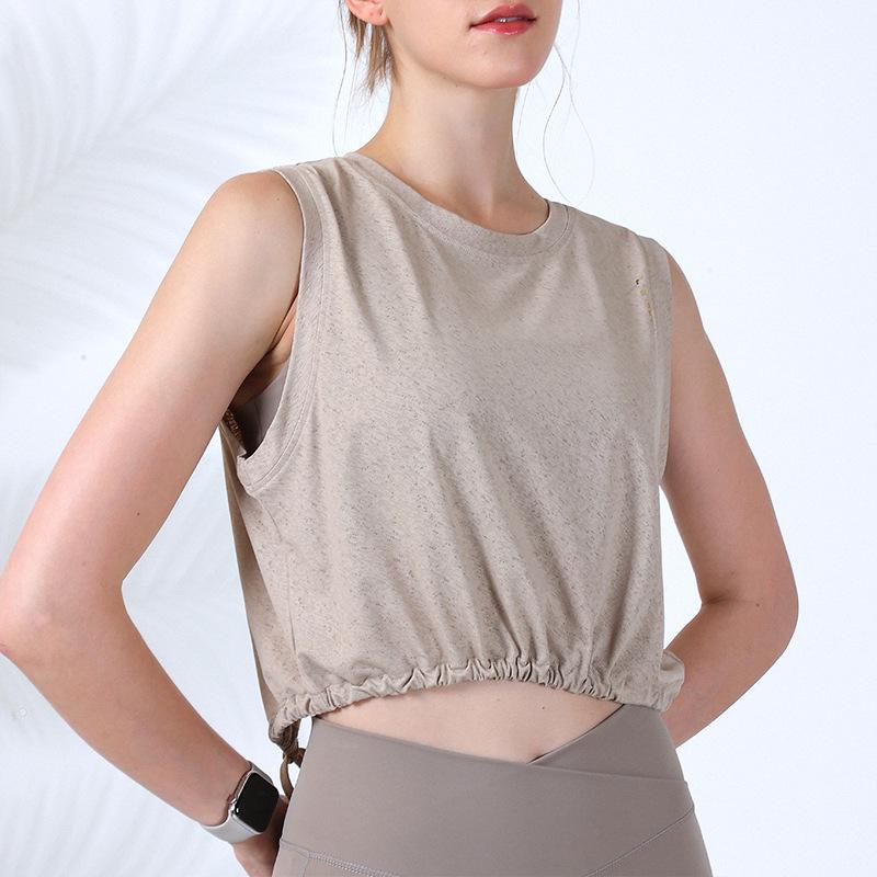 Lightweight Breathable Summer Yoga Vest - Loose Fit, Cool Running Sports T-shirt